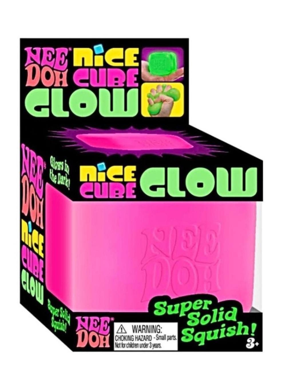 NIB NeeDoh Nice Cube Glow Pink💗